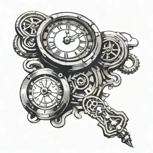 Weight Plates Forming A Clock Face