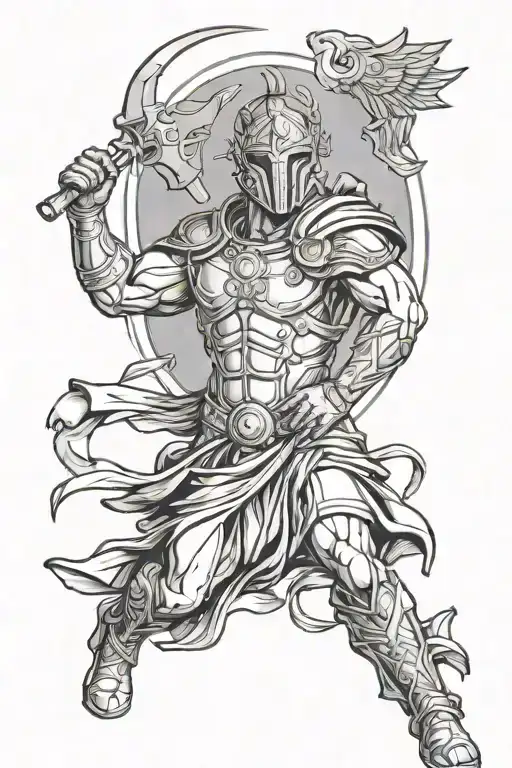 A Forearm Tattoo Of Mars The Roman God