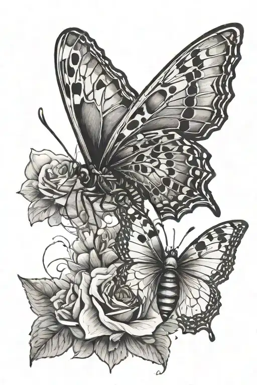 Butterfly And A Spider