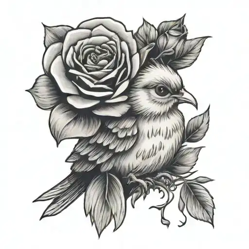Chick With Rose