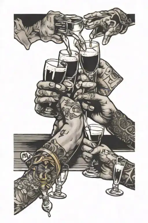 Friends Toasting Drinks