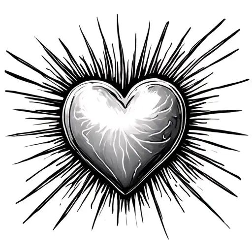 Heart With Sun Rays