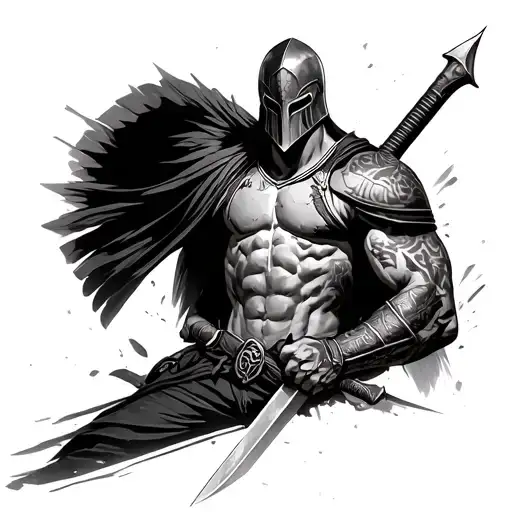 Spartan With Sword And Mmvi