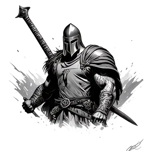 Spartan With Sword And Mmvi