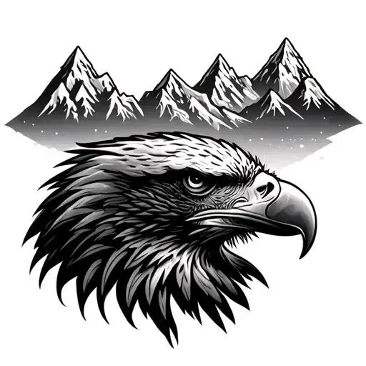 Eagle Head And Mountains In The Back