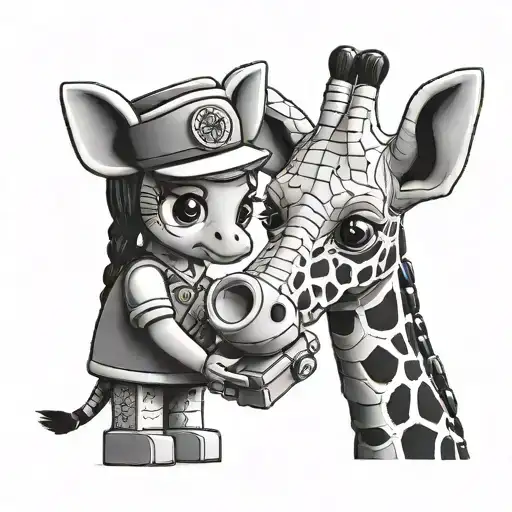 Sisters Book Lego Giraffe Nurse