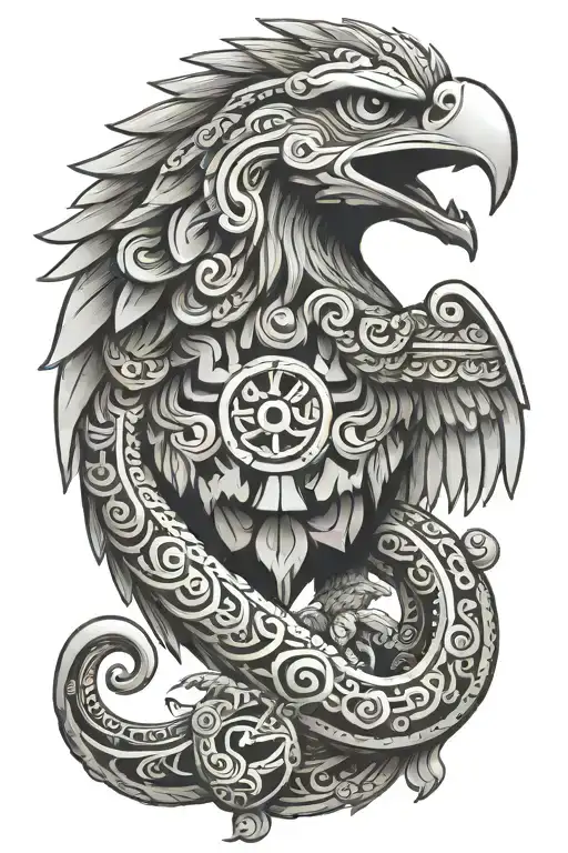 Mexican Aztec Eagle Snake