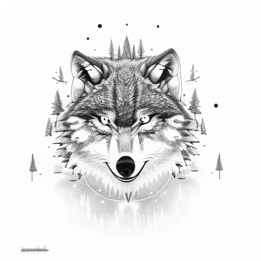 Wearwolf Dribbling A Basketball In A Moonlit Forest