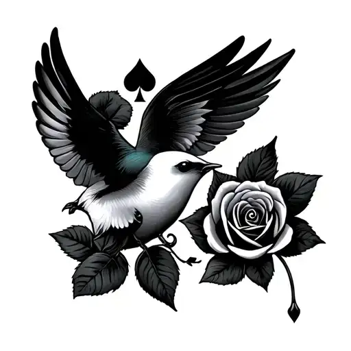 Rose Swallow And Card Suits Incorporated