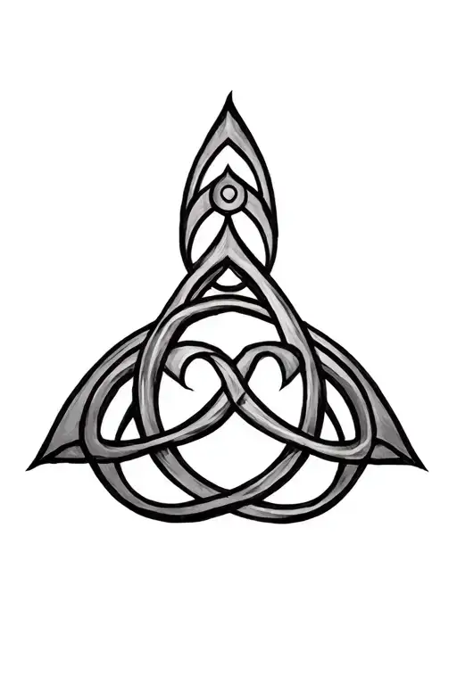 Triquetra With Om Symbol In Center