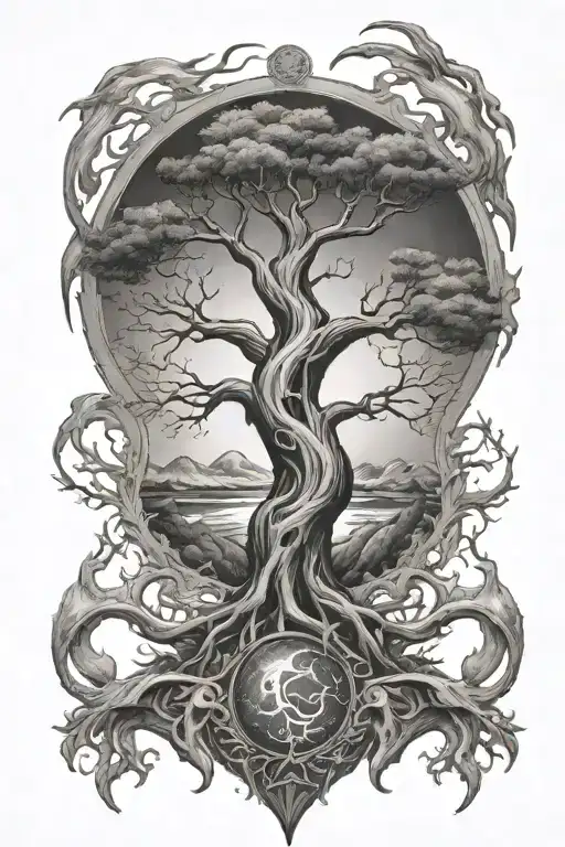 Yggdrasil And Moon