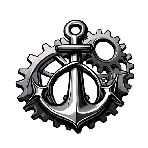 Realistic Anchor With Gears