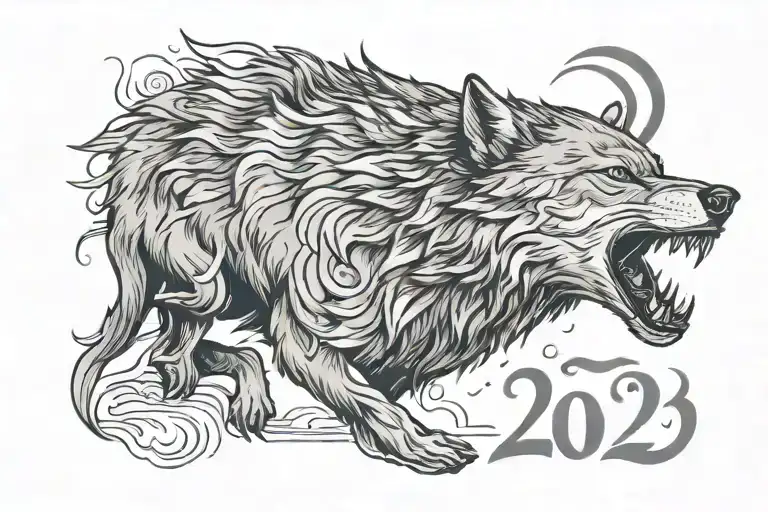 Wolf Howling Then At Underneath Is The Date 2021-06-24