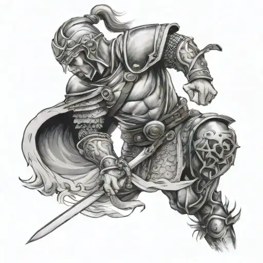 Wiking Warrior Wielding A Sword