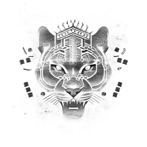 A Guitar Made Of Liquor Bottles With Panther-like Patterns