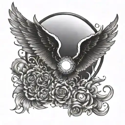 The Sun And The Wings Over Which The Sun Rises