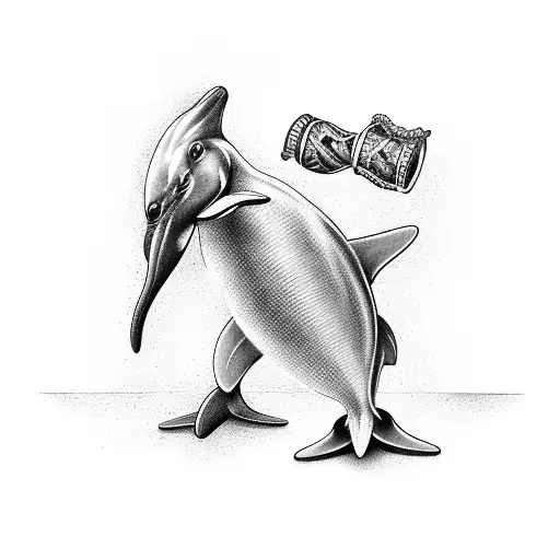 Guinness With Dolphin And Chess Piece