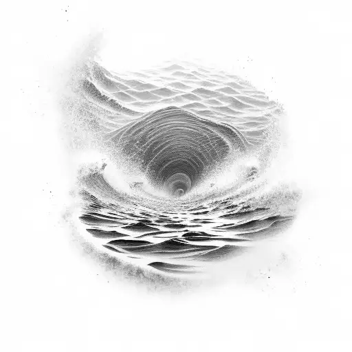 Irregular Wave Pattern Crashing Onto A Beach