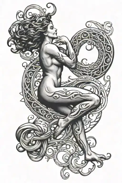 Aquarius Zodiac Sign Intertwined