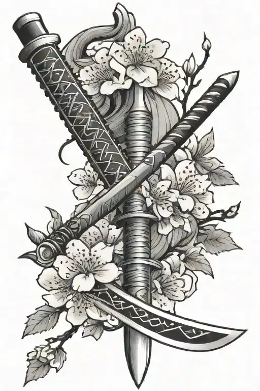 Katana Sword Cherry Blossom