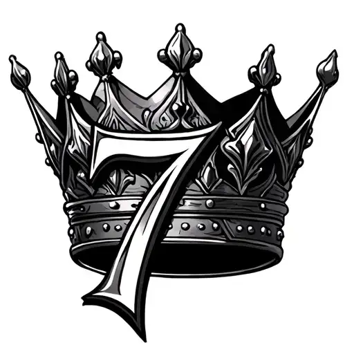 Number 7 King Crown