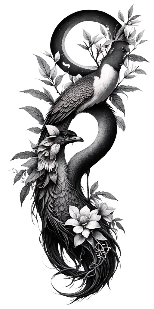 Full Nature Scene Combining Detail And Big Picture Aspects Along With Quatum Physcics Symbolism