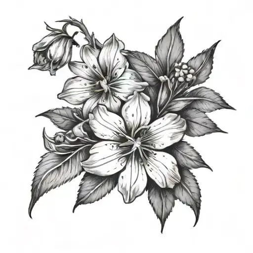 Larkspur And Daisy Flower