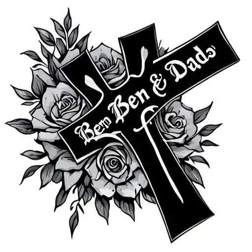 Cross With Ben And Dad Name