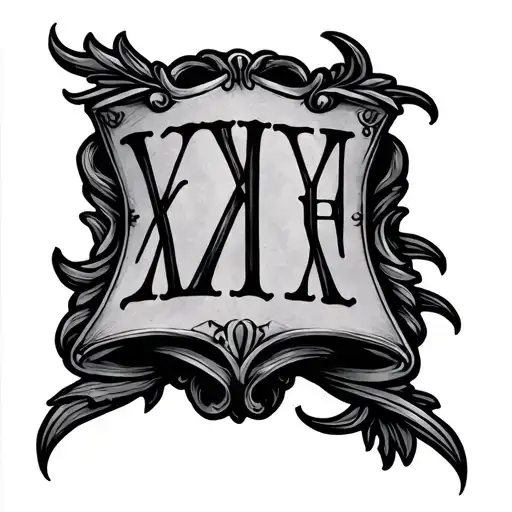 Roman Numerals Across Chest