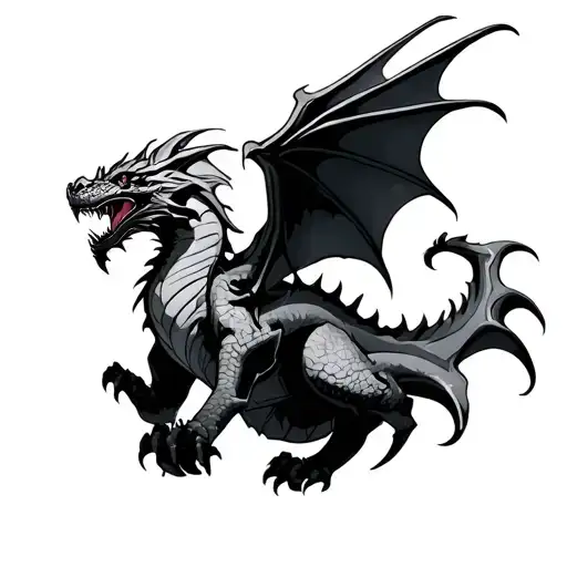 Good V Evil Dragon Flying