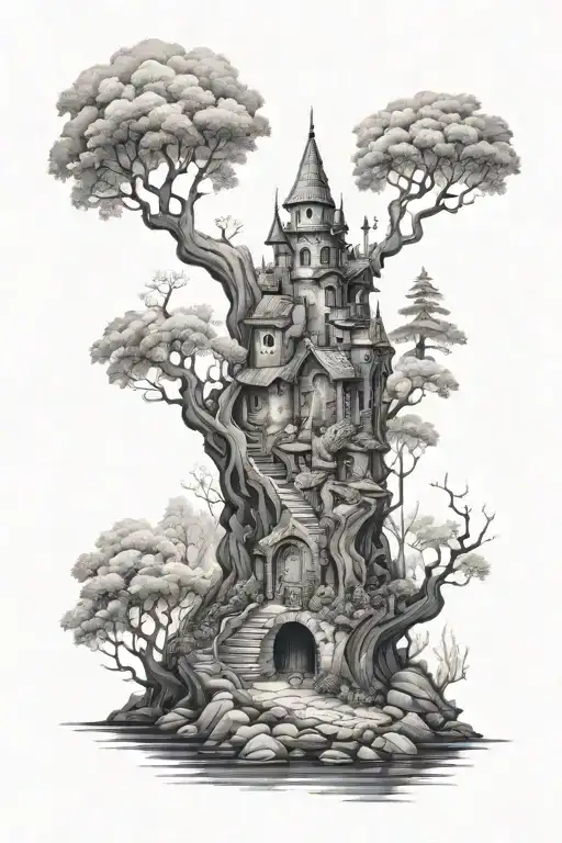 An Outdoor Landscape With A Touch Of Magic And Mystery