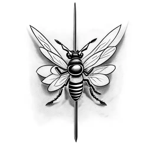 Sword With Bee For The Hilt