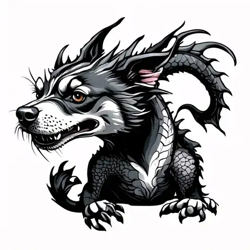 Dog Boxer And Dragon