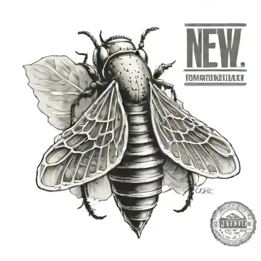 New York Skyline Cicada Beatle