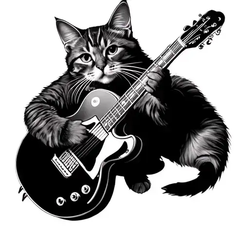 Cat Playing Guitar
