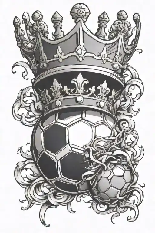 Soccer Ball Wearing A Crown