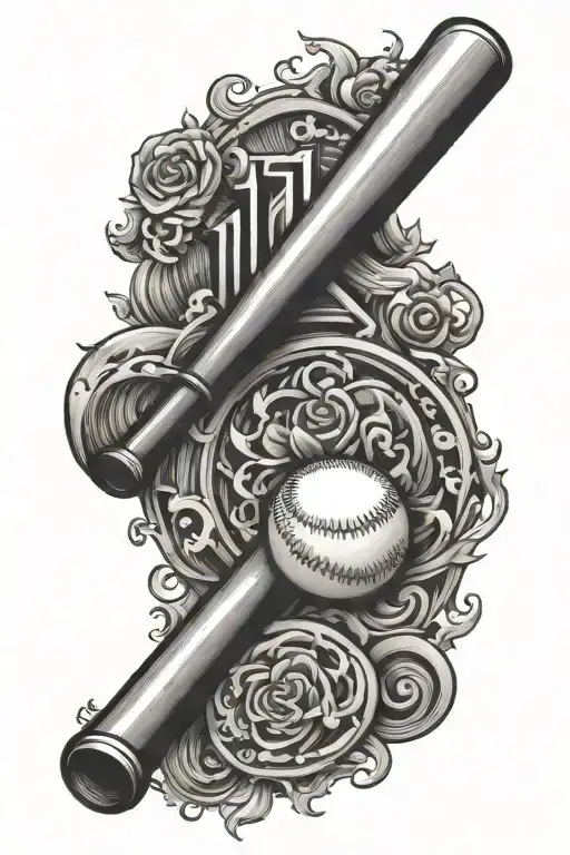 Number 15 Baseball Bat