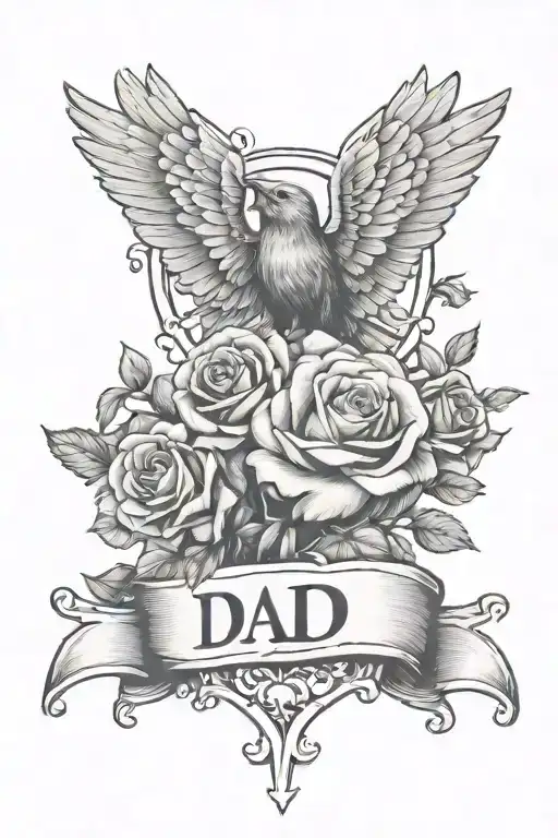 Memorial Tattoo For Dad No Roses Or Trees