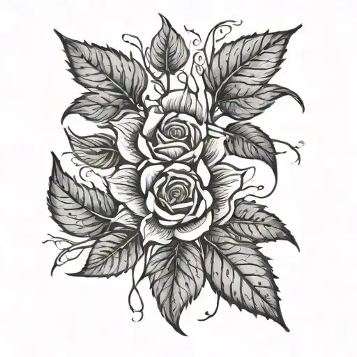 Rose Hip And Stars Willow Branches