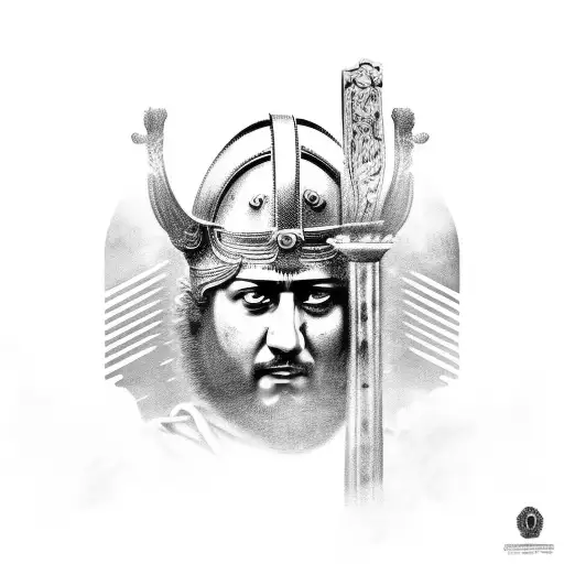 Roman Emperor Playing Heavy Metal Guitar