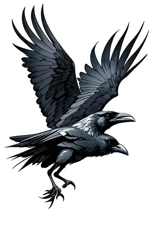 Raven Flying