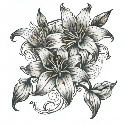 Lily Flower And Libra Zodiac Sign