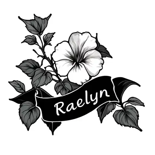 Morning Glory Vine With The Name Raelyn