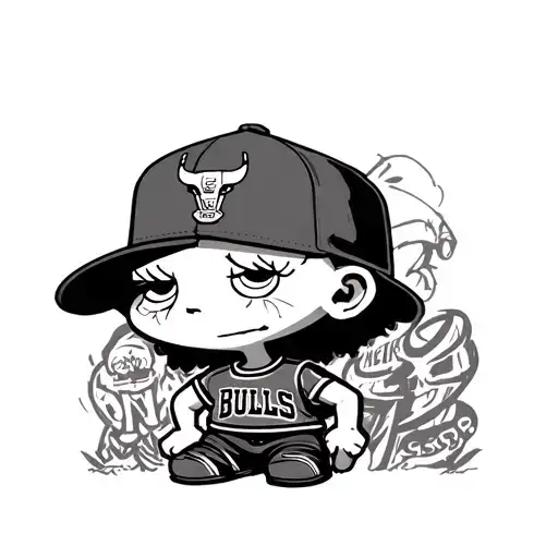 Stewie Griffin With Chicago Bulls Hat