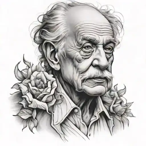 Design A Detailed Portrait Of Your Grandfather In A Place That Holds Special Meaning To You Both