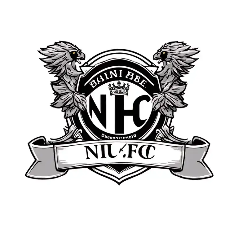 Nufc Badge Incorporated Into The Design