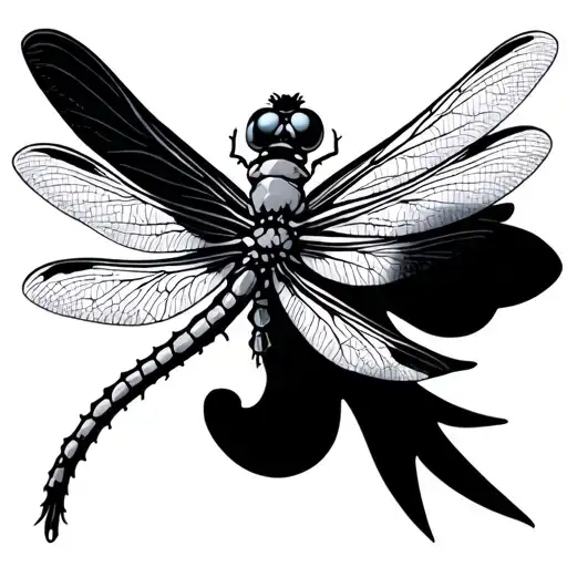 Dragonfly In The Shape Of A Cross