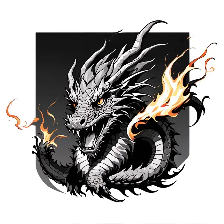 Dragon That Spits Fire Located On The Wrist