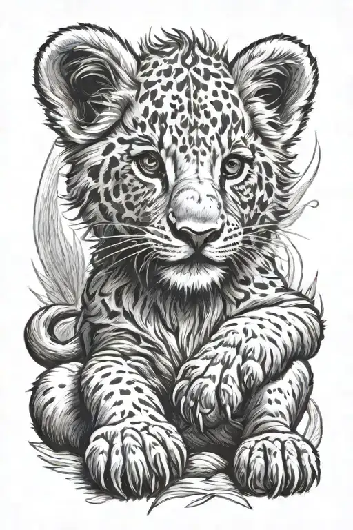 Archie Boy Lion Cub Playing