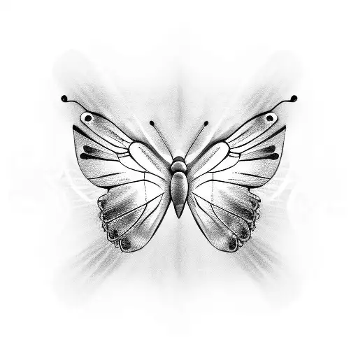 Butterfly With Heart Rate For Dad